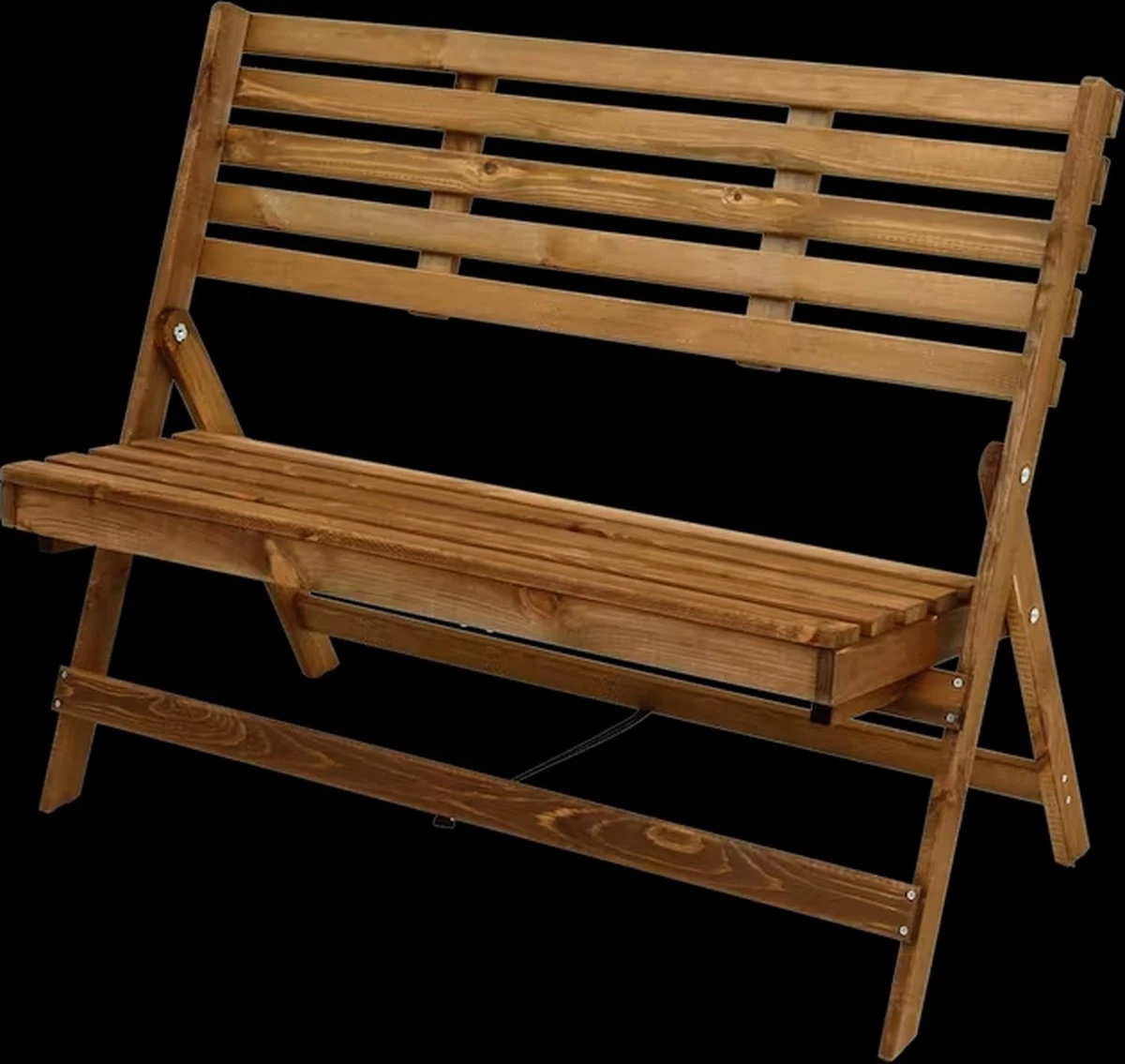 Merkloos Inklapbare Houten Tuinbank 4 Merkloos Inklapbare Houten Tuinbank - Afbeelding 2