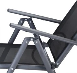 Tuinset 4 + 1 Klapstoelen Tuintafel – Aluminium 80x80cm - Grijs -Tuinmeubelen Winkel 1200x1138 5