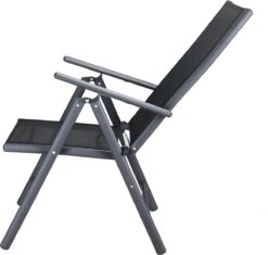 Tuinset 4 + 1 Klapstoelen Tuintafel – Aluminium 80x80cm - Grijs -Tuinmeubelen Winkel 1200x1140 1