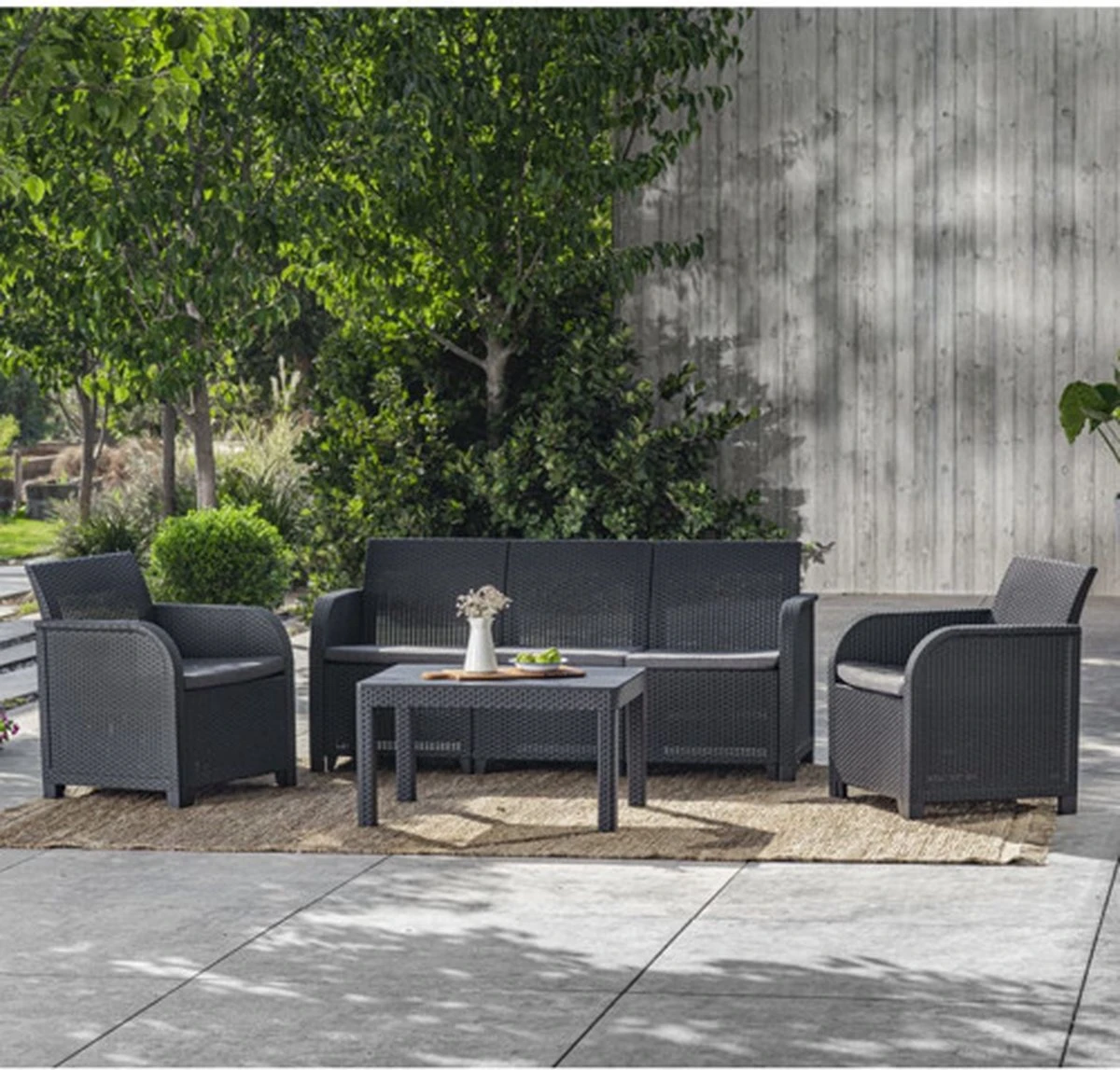 Keter Tuinbank 2-zits Rosalie Grafietkleurig 6 Keter Tuinbank 2-zits Rosalie Grafietkleurig - Afbeelding 4