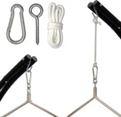 Metalen Ophangset Tot 160kg - Massieve Bevestiging Set Voor Hangstoel Hangmat - Plafond Wand Montage -Tuinmeubelen Winkel 1200x1159