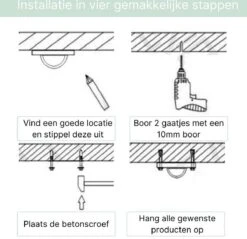XYZ Goods - Luxe Plafondhaak - Hangmat Bevestigingsset - Schommelhaak - Ophangsysteem - Ophanghaak - Plafondbeugel - Bokszak - Schommelstoel - Hangstoel - RVS -Tuinmeubelen Winkel 1200x1161