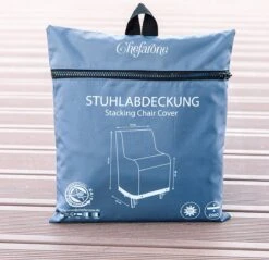 Chefarone Beschermhoes Tuinstoelen - Tuinstoelen Hoes - Tuinmeubelen - Weerbestendig - UV-bescherming - Grijs -Tuinmeubelen Winkel 1200x1162