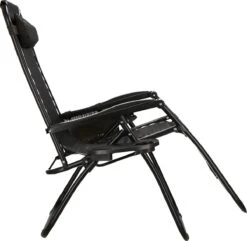 Springos Tuinstoel | Ligstoel | Opvouwbaar | Verstelbaar | Ergonomische Hoofdsteun | Bruin / Zwart -Tuinmeubelen Winkel 1200x1170 2