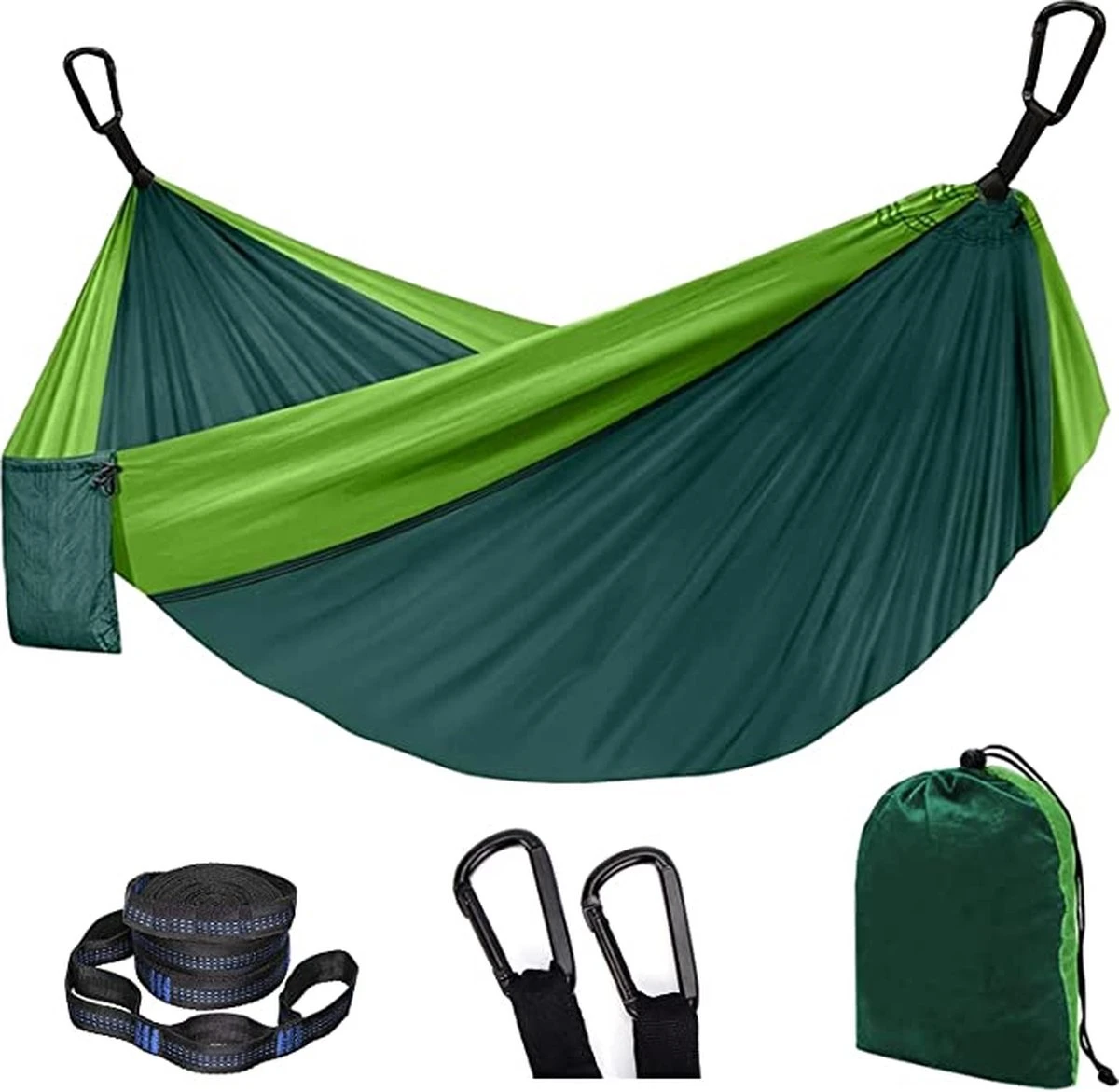 Fuegobird Hangmat Dubbele En Enkele Draagbare Hangmat Met Boomtouwen, Lichtgewicht Nylon Parachute-hangmatten Camping