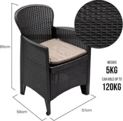 Pro Garden - Tuinset 5-delig Met Kussens 22 Pro Garden - Tuinset 5-delig Met Kussens -Tuinmeubelen Winkel 1200x1174 1