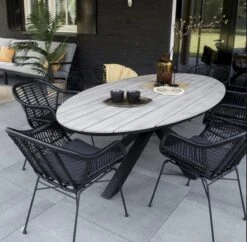 Ovale Tuintafel Cyprus 180cm | Wood | Polywood & Aluminium -Tuinmeubelen Winkel 1200x1175