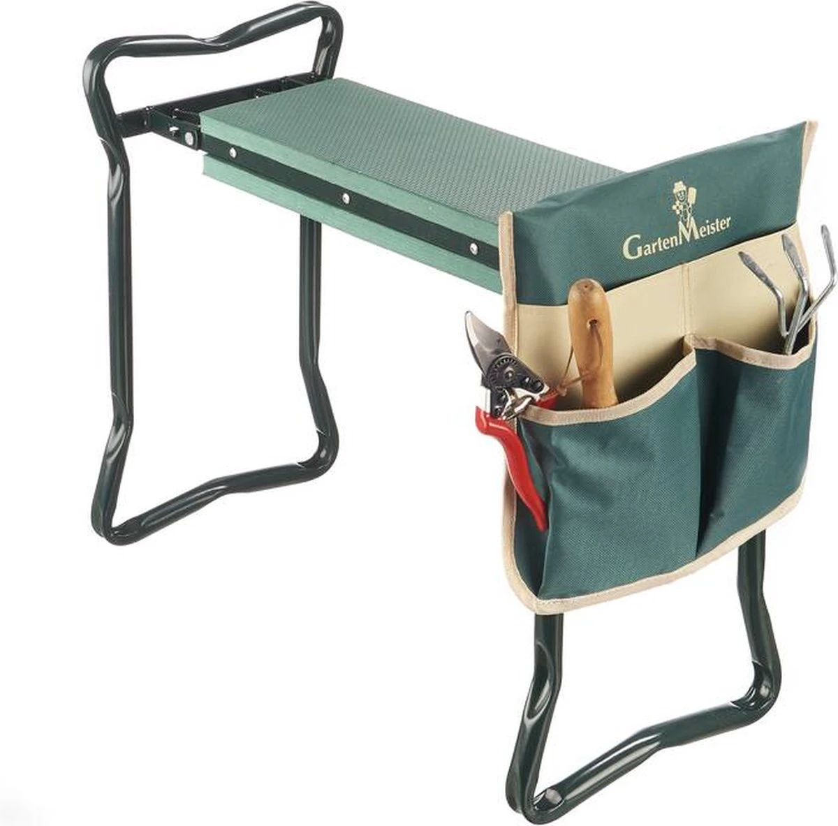 GartenMeister 2 In 1 XXL Zit- En Kniebank - Belastbaar Tot 150 Kg - Inclusief Praktische Gereedschapstas 3 GartenMeister 2 In 1 XXL Zit- En Kniebank - Belastbaar Tot 150 Kg - Inclusief Praktische Gereedschapstas