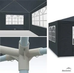 MaxxGarden Partytent - Paviljoen - 3x4m - Incl. Zijwanden - Waterdicht - Antraciet -Tuinmeubelen Winkel 1200x1184 3