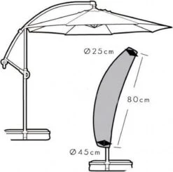 Pro Garden ProGarden Luxe Zweefparasolhoes - Zweefparasol Hoes -Tuinmeubelen Winkel 1200x1191 3