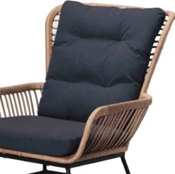 BUITEN Living Dex Wicker Loungestoel Tuin Incl. Wicker Voetenbank | Wicker + Aluminium | Bamboe Antraciet -Tuinmeubelen Winkel 1200x1192 2