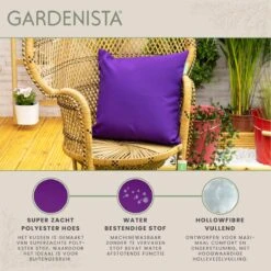 Gardenista Sierkussens - Hollow Fibre Gevuld 45cm Binnenkussen - Tuinkussens Voor Binnen En Buiten - Kussentjes Woonkamer -Tuinmeubelen Winkel 1200x1198 11