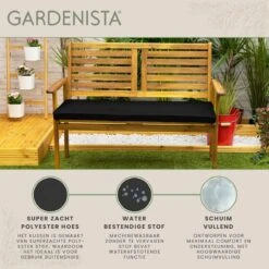 Gardenista Tuinbankkussen - Patio Meubilair Buiten 3-zitter BankKussen Voor Tuin -tuinkussen Voor Tuin Bank - Zachte En Lichtgewicht Waterbestendig Materiaal - 140cm X 47cm -Tuinmeubelen Winkel 1200x1198 22