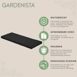 Gardenista Tuinbankkussen - Patio Meubilair Buiten 3-zitter BankKussen Voor Tuin -tuinkussen Voor Tuin Bank - Zachte En Lichtgewicht Waterbestendig Materiaal - 140cm X 47cm -Tuinmeubelen Winkel 1200x1198 23