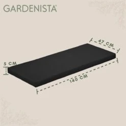 Gardenista Tuinbankkussen - Patio Meubilair Buiten 3-zitter BankKussen Voor Tuin -tuinkussen Voor Tuin Bank - Zachte En Lichtgewicht Waterbestendig Materiaal - 140cm X 47cm -Tuinmeubelen Winkel 1200x1198 24