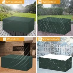 Kingsleeve Tuinmeubelhoes - Beschermhoes - Weerbestendig -308x138x89cm - Groen -Tuinmeubelen Winkel 1200x1198