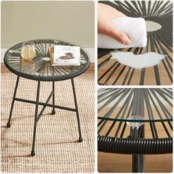 Songmics Balkonmeubilair, Tuinmeubelset, Set Van 3, Zitgroep, Terrasmeubilair, Glazen Tafelblad, 2 Stoelen, Voor Binnen En Buiten, Voor Patio, Tuin, Balkon, Buiten, Zwart GGF013B02 16 Songmics Balkonmeubilair, Tuinmeubelset, Set Van 3, Zitgroep, Terrasmeubilair, Glazen Tafelblad, 2 Stoelen, Voor Binnen En Buiten, Voor Patio, Tuin, Balkon, Buiten, Zwart GGF013B02 -Tuinmeubelen Winkel 1200x1199 14