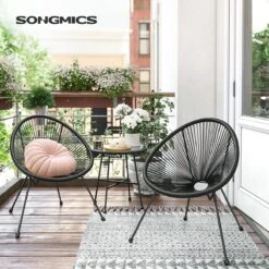 Songmics Balkonmeubilair, Tuinmeubelset, Set Van 3, Zitgroep, Terrasmeubilair, Glazen Tafelblad, 2 Stoelen, Voor Binnen En Buiten, Voor Patio, Tuin, Balkon, Buiten, Zwart GGF013B02 17 Songmics Balkonmeubilair, Tuinmeubelset, Set Van 3, Zitgroep, Terrasmeubilair, Glazen Tafelblad, 2 Stoelen, Voor Binnen En Buiten, Voor Patio, Tuin, Balkon, Buiten, Zwart GGF013B02 -Tuinmeubelen Winkel 1200x1200 1030