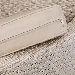 Casaria Polyrattan Tuinset - 4 Stoelen & Tafel 90x90 Cm - Beige Grijs -Tuinmeubelen Winkel 1200x1200 1034