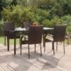VidaXL 5-delige Tuinset Poly Rattan Bruin -Tuinmeubelen Winkel 1200x1200 1052