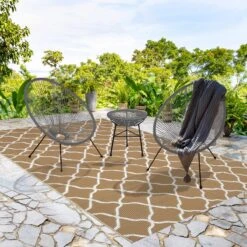 LifeGoods Acapulco Bistroset - 3-Delig - Tuinset Met Bijzettafel - Grijs -Tuinmeubelen Winkel 1200x1200 1065