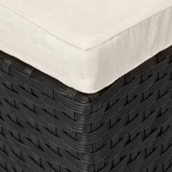 Casaria Polyrattan Zonne-Eiland Ø185cm – Incl. Kussens - Zwart Crème -Tuinmeubelen Winkel 1200x1200 1091