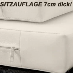 Casaria Polyrattan Zonne-Eiland Ø185cm – Incl. Kussens - Zwart Crème -Tuinmeubelen Winkel 1200x1200 1096