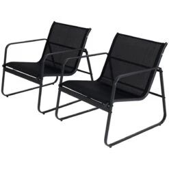 Tuin Meubelen Loungeset - 4 Persoons - Tuinset - Comfort - Zwart - Tafel Glazen Blad - Stoelen - Sofa - Bank - 4-delig -Tuinmeubelen Winkel 1200x1200 1100