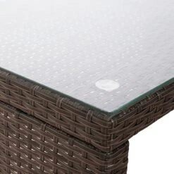 Teamson Home 3-Delig Hoek Loungeset - Tuinmeubelen - Tuinbank - Omvat Tafel En Kussens - Rotan - Bruin/Wit -Tuinmeubelen Winkel 1200x1200 1112