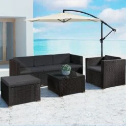 Polyrotan Loungeset Punta Cana L - Zwart -Tuinmeubelen Winkel 1200x1200 1114