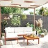 Decoways - 5-delige Loungeset Met Kussens Massief Acaciahout Crèmekleurig -Tuinmeubelen Winkel 1200x1200 1177
