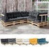 Merkloos En.casa Zitkussen Palletbank - 120 X 80 X 12 Cm - Donkergrijs -Tuinmeubelen Winkel 1200x1200 1223