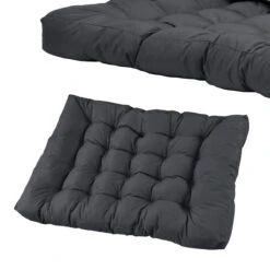 Merkloos En.casa Zitkussen Palletbank - 120 X 80 X 12 Cm - Donkergrijs -Tuinmeubelen Winkel 1200x1200 1225