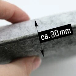 30mm Vilten Zitkussen Rond - Ø 35cm Stoelkussen Stoelpad Zacht 2-kleurig Grijs -Tuinmeubelen Winkel 1200x1200 1246