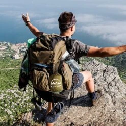 Kanyon Hangmat - Incl. Karabijnhaken En Riemen - Licht Parachutestof - 260 X 140 Cm - Tot 200kg - Groen/Khaki -Tuinmeubelen Winkel 1200x1200 1303