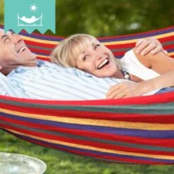 Dubbele Hangmat Rood Met Spreidstok - 1 Of 2 Persoons - Lig Oppervlak 190x150cm - Lengte 260cm -Tuinmeubelen Winkel 1200x1200 1309