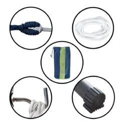 Hangmat Met Standaard En Opbergtas – 2 Persoons – Max. Draaggewicht 200Kg – Hangmatset – Hangmatten – Hang Mat Voor Binnen En Buiten – Hangmatstandaard – Hammock – Blauw / Groen -Tuinmeubelen Winkel 1200x1200 1345