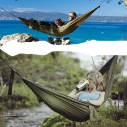 IBright Hangmat XXL - Complete Set – Incl. Karabijnhaken En Riemen - Tot 200 Kg - 270x140cm - Leger Groen -Tuinmeubelen Winkel 1200x1200 1355