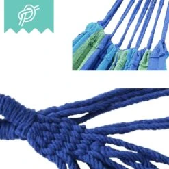 Dubbele Hangmat Blauw - 1 Of 2 Persoons - Lig Oppervlak 190x150cm - Lengte 260cm -Tuinmeubelen Winkel 1200x1200 1358