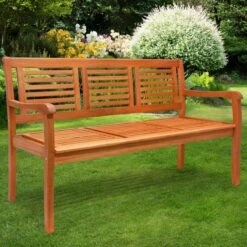 Casaria Tuinbank - FSC®-Gecertificeerd Eucalyptushout - 153cm Bruin -Tuinmeubelen Winkel 1200x1200 188