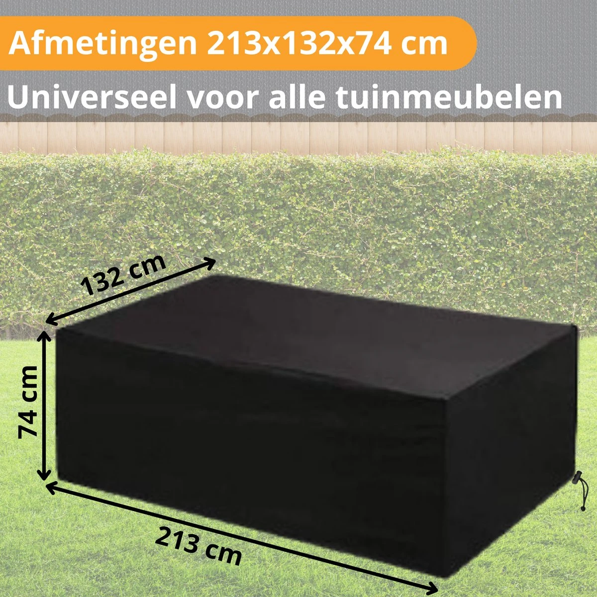 Beschermhoes Tuinmeubelen - Tuintafel - Loungeset - Tuinset - 213x132x74 Cm 4 Beschermhoes Tuinmeubelen - Tuintafel - Loungeset - Tuinset - 213x132x74 Cm - Afbeelding 2