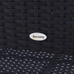 Outsunny Polyrotan Tuinbank 2-zits Parkbank Bank Staal Zwart 867-022 -Tuinmeubelen Winkel 1200x1200 205