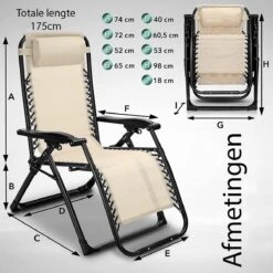 Sens Design Tuinstoel - Ligstoel Tuin - Beige -Tuinmeubelen Winkel 1200x1200 216