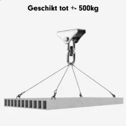 Luxe Ophangsysteem - 180° Schommelen, 360° Roteerbaar - Plafondhaak - Ophanghaak - Hangstoel Buiten - Hangstoel Binnen – Schommelstoel - Schommel - Bokszakken - RVS - Nederlandse Handleiding - -Tuinmeubelen Winkel 1200x1200 232