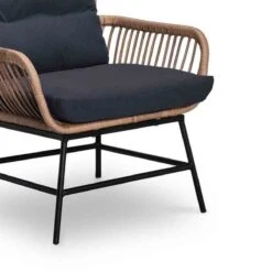 BUITEN Living Dex Wicker Loungestoel Tuin Incl. Wicker Voetenbank | Wicker + Aluminium | Bamboe Antraciet -Tuinmeubelen Winkel 1200x1200 247