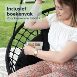 Vita5 Macramé Hangstoel - Voor Binnen En Buiten - Zonder Standaard - Incl. Kussen, Boekenvak En Beschermhoes - Tot 150kg - Zwart 16 Vita5 Macramé Hangstoel - Voor Binnen En Buiten - Zonder Standaard - Incl. Kussen, Boekenvak En Beschermhoes - Tot 150kg - Zwart -Tuinmeubelen Winkel 1200x1200 249