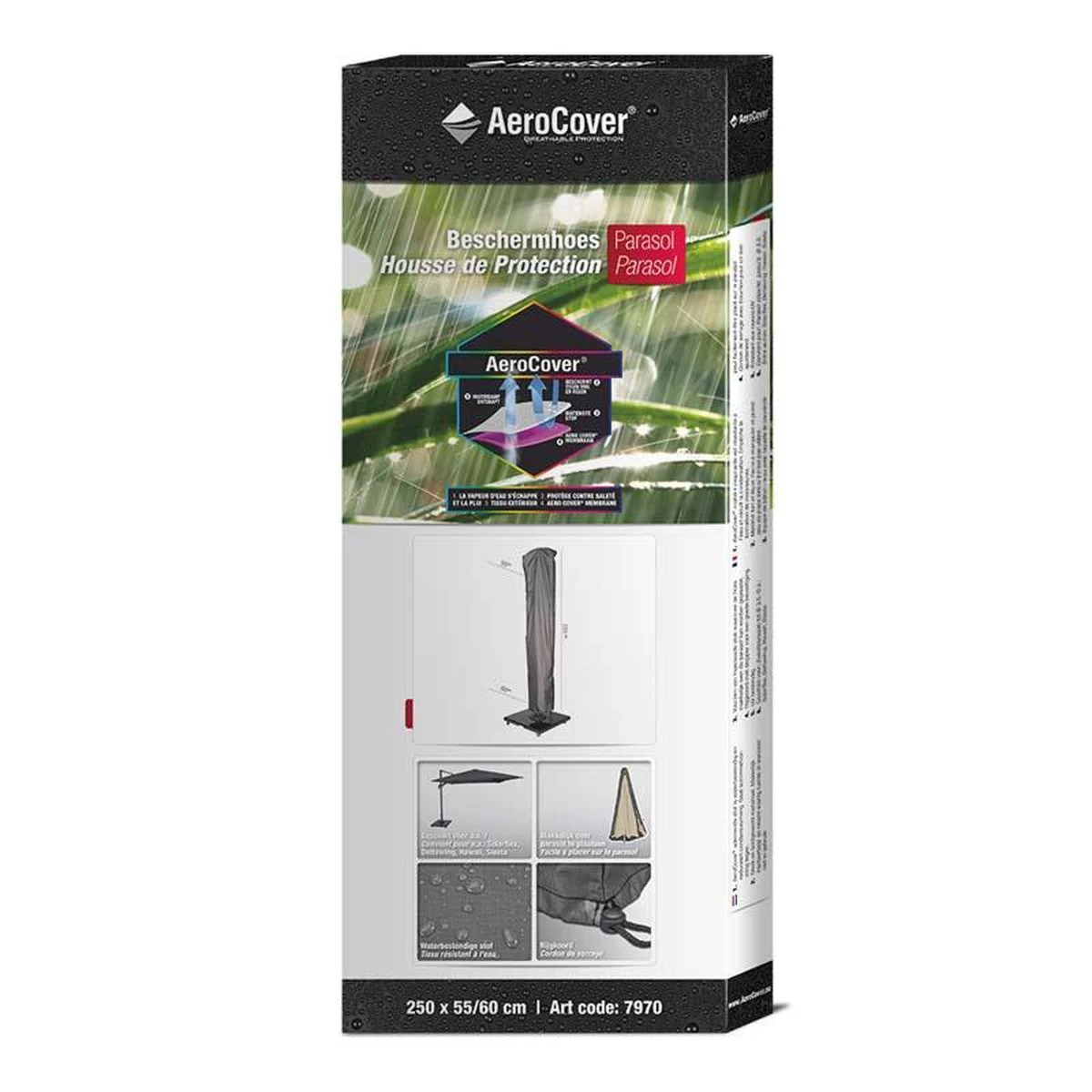 AeroCover Parasolhoes - Zweef Parasols - Grijs - 250x55 Cm (HxB) 14 AeroCover Parasolhoes - Zweef Parasols - Grijs - 250x55 Cm (HxB) - Afbeelding 12