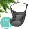 Hangmat Stoel - Hangstoel Voor Binnen Of Buiten - Incl. 2 Kussens - Zwart/Grijs Antraciet -Tuinmeubelen Winkel 1200x1200 299