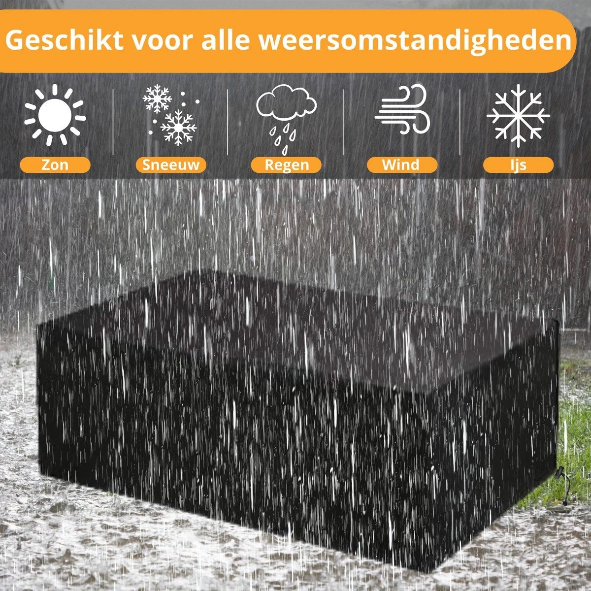 Beschermhoes Tuinmeubelen - Tuintafel - Loungeset - Tuinset - 213x132x74 Cm 5 Beschermhoes Tuinmeubelen - Tuintafel - Loungeset - Tuinset - 213x132x74 Cm - Afbeelding 3