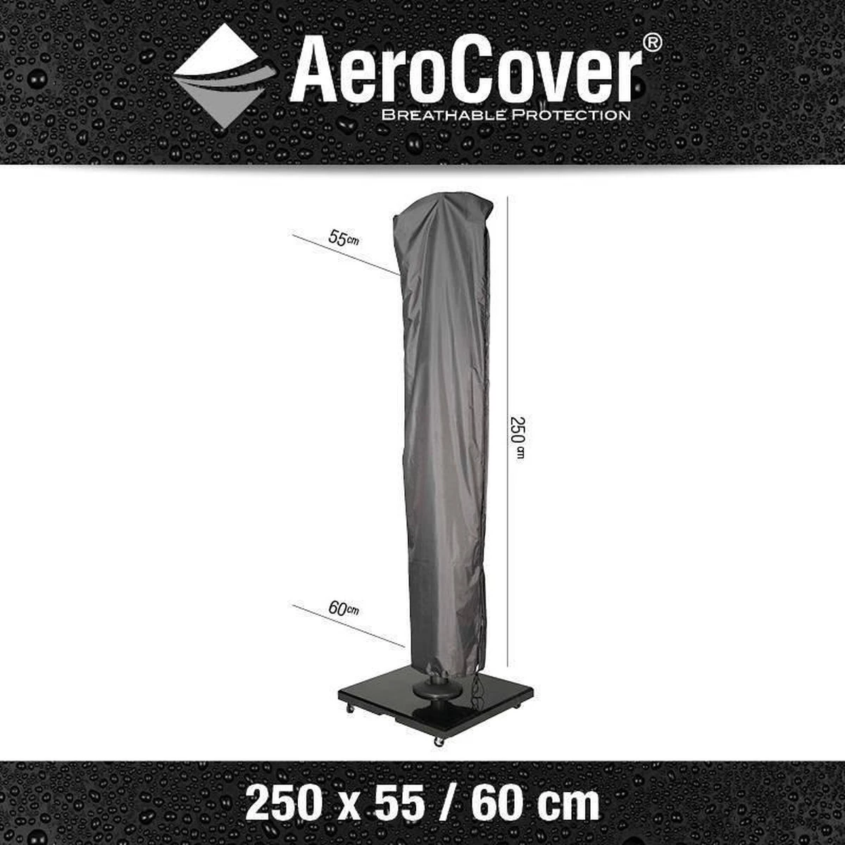 AeroCover Parasolhoes - Zweef Parasols - Grijs - 250x55 Cm (HxB) 18 AeroCover Parasolhoes - Zweef Parasols - Grijs - 250x55 Cm (HxB) - Afbeelding 16